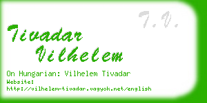 tivadar vilhelem business card